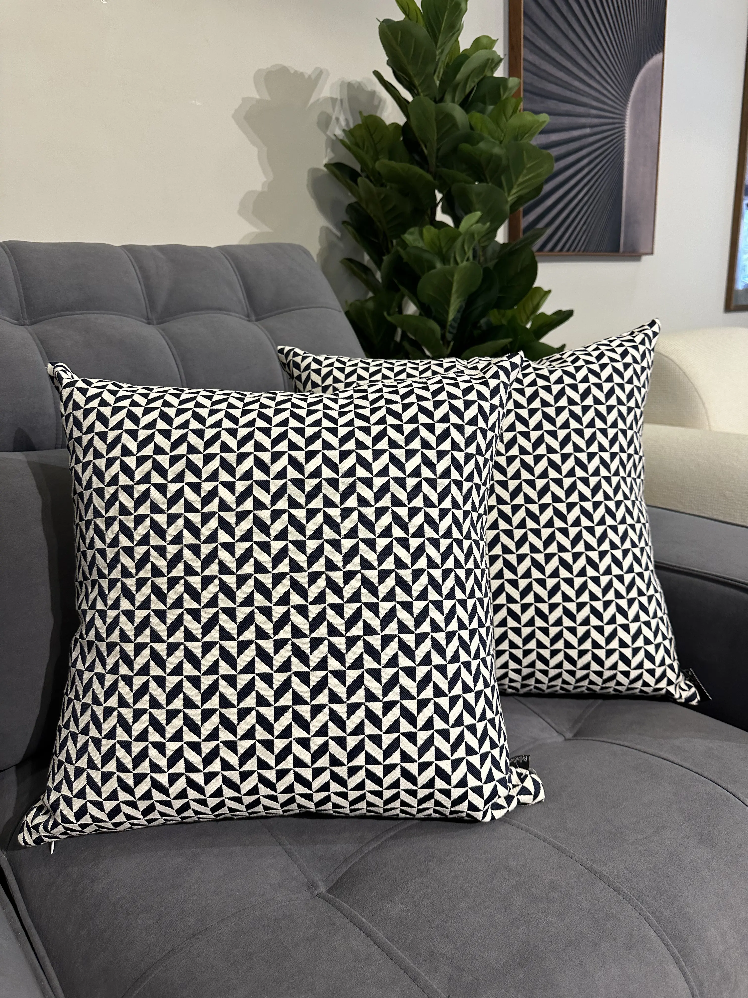 Almohadas en tela Lino formas geométricas