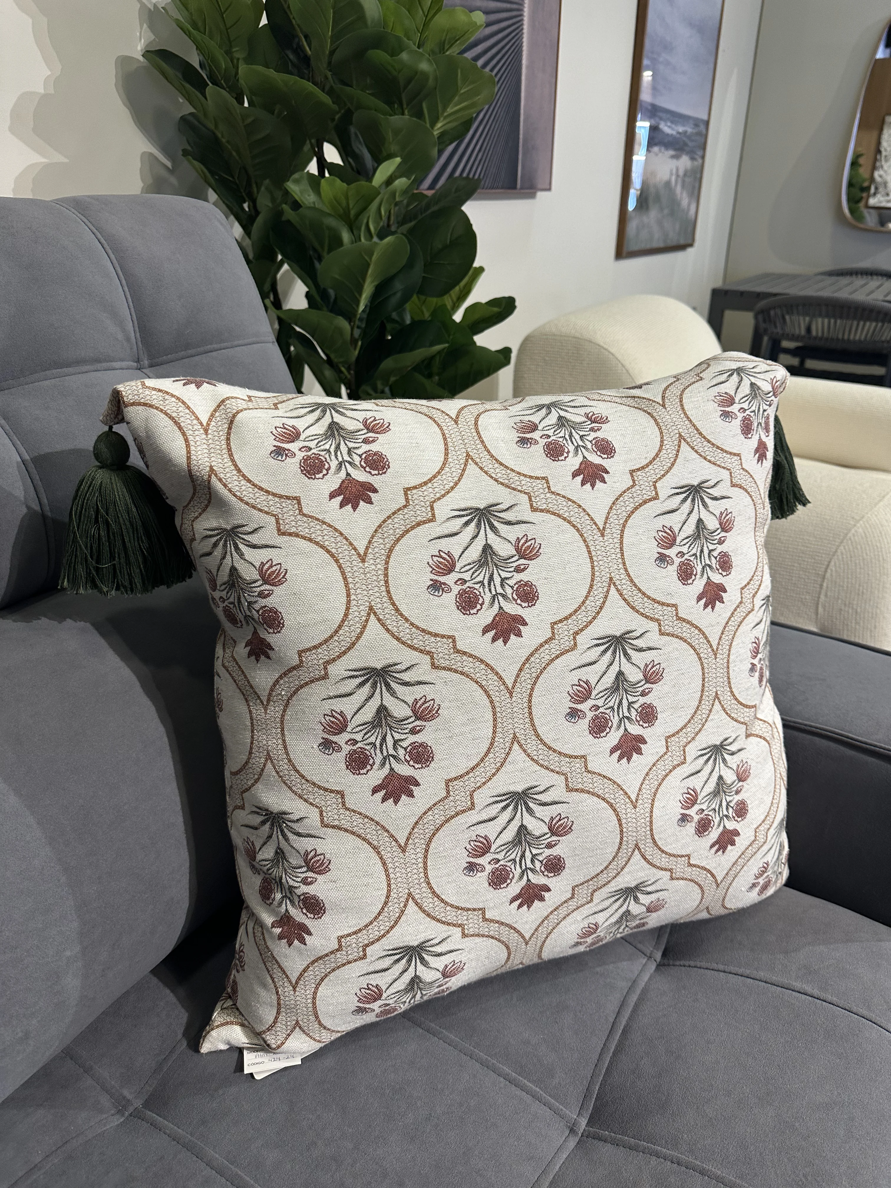 Almohada en tela Lino con estampado