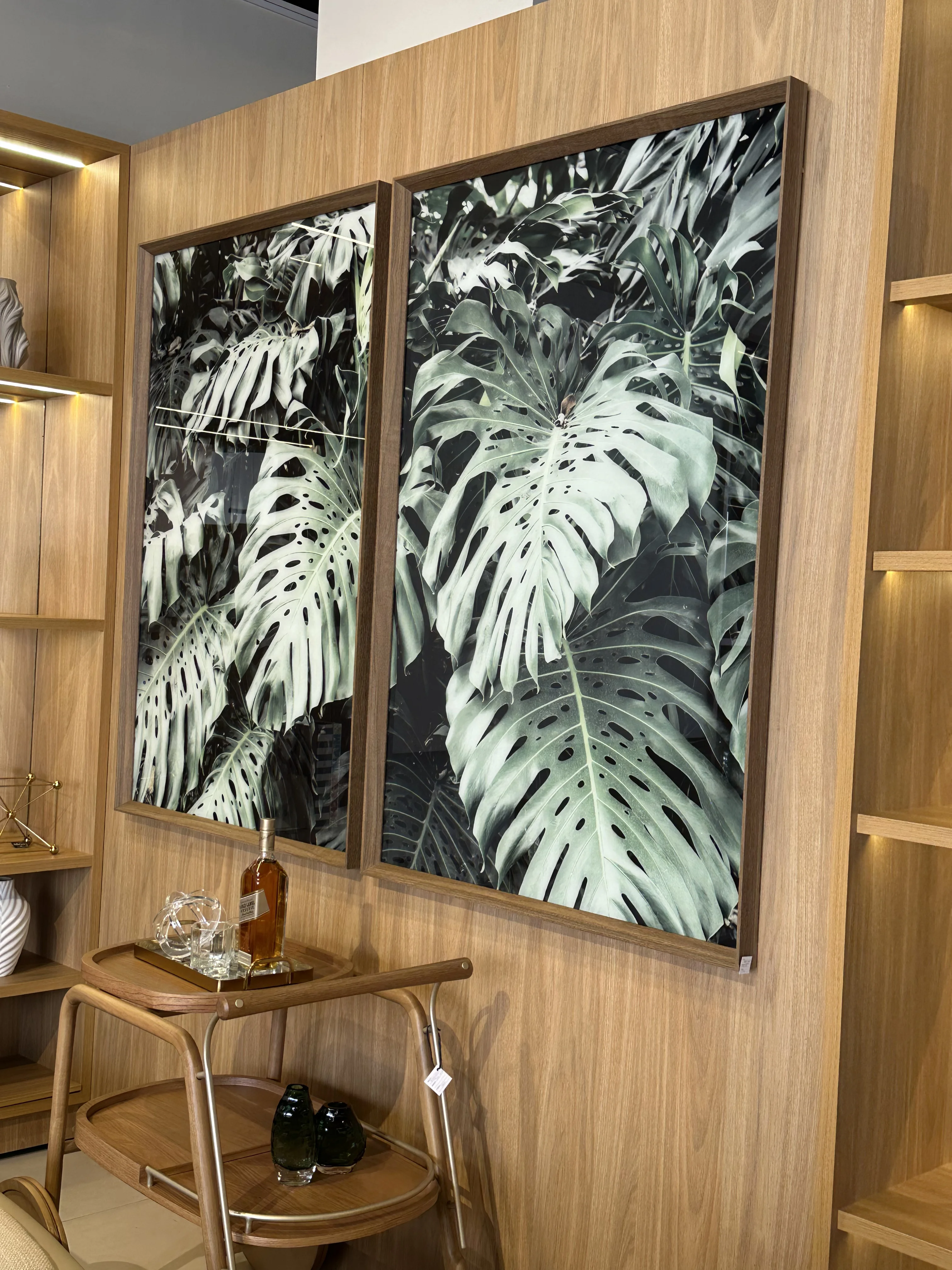 Cuadro con imagen impresa en vidrio con borde de madera - Vista 3