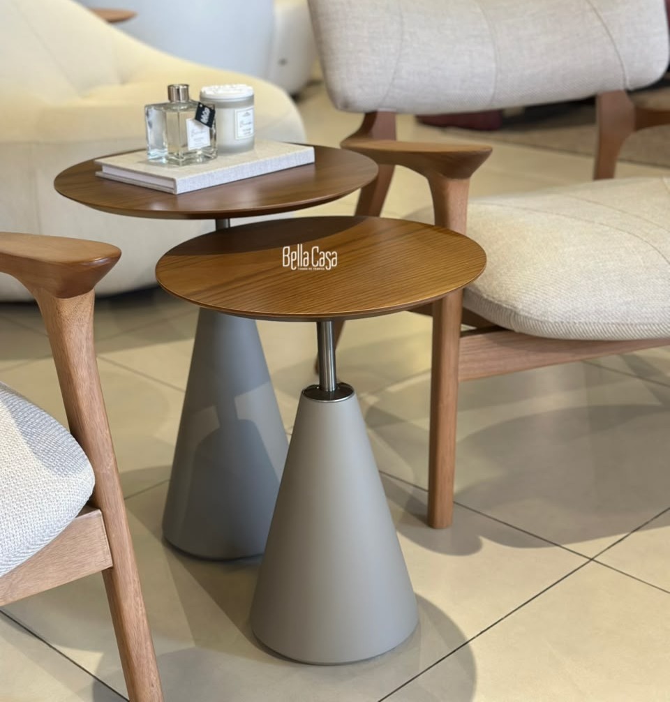 MESA LATERAL MIMO CINZA  - Vista 3